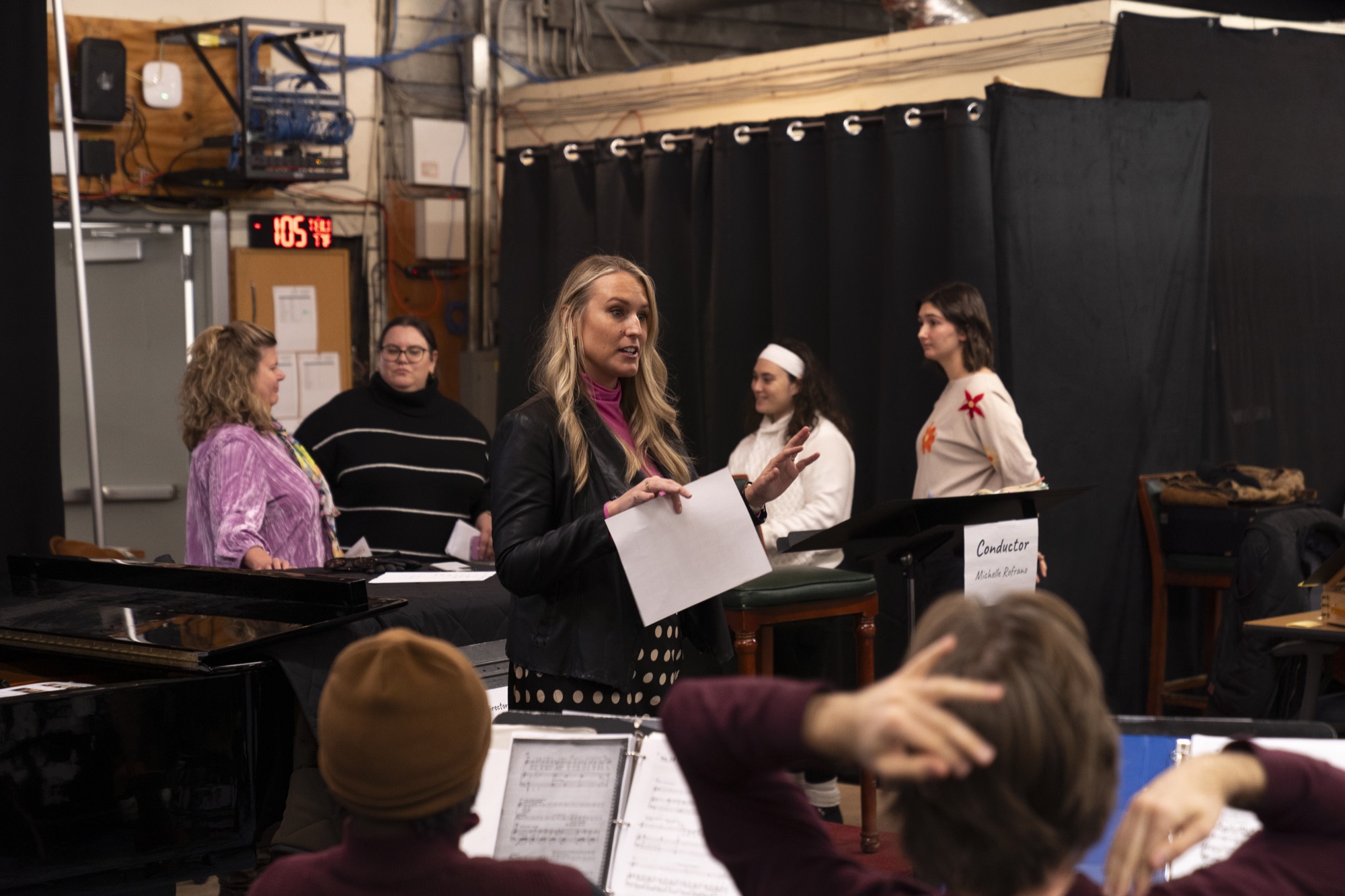 Katie leading a rehearsal room